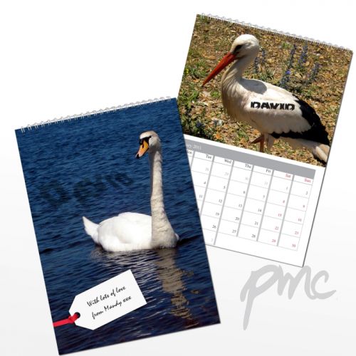 Personalised Birds A4 Wall Calendar