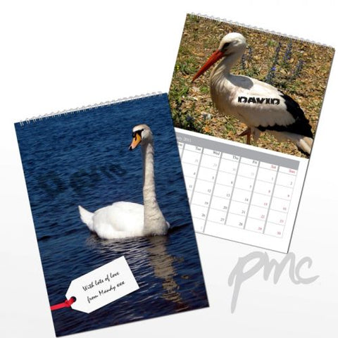 Personalised Birds A4 Wall Calendar