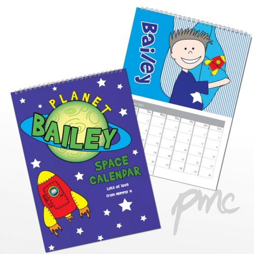 Personalised Space A4 Wall Calendar
