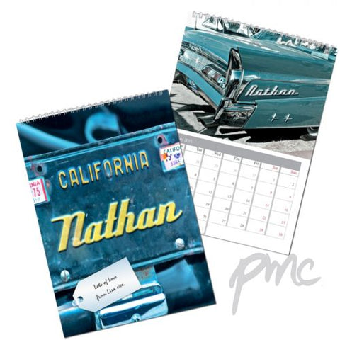 Personalised Car Geeks A4 Wall Calendar