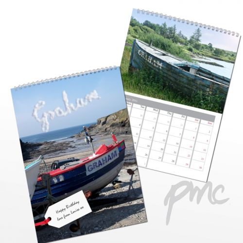 Personalised Boats A4 Wall Calendar