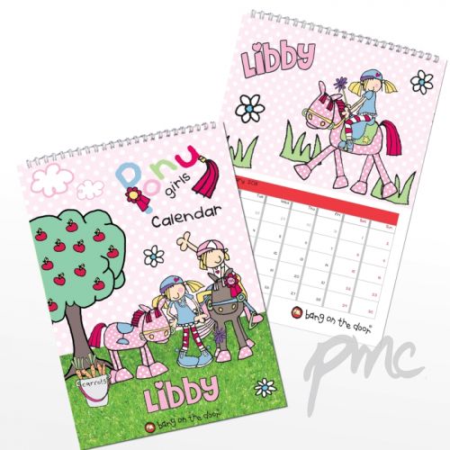 Personalised Bang on the Door Pony Girl A4 Wall Calendar
