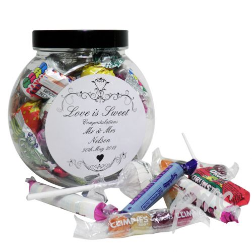 Personalised Ornate Swirl Sweet Jar