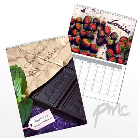 Personalised Milk Chocolate A4 Wall Calendar