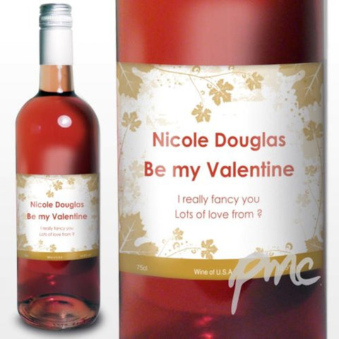 Personalised Rose Wine Ivy Label