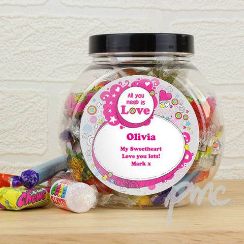 Personalised Groovy Doodle Sweet Jar