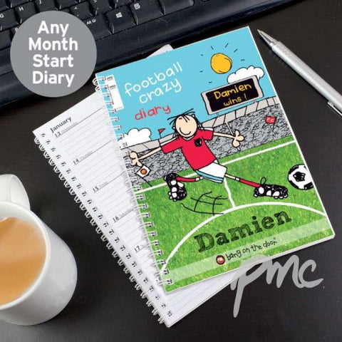 Personalised Bang on the Door Football Crazy A5 Diary