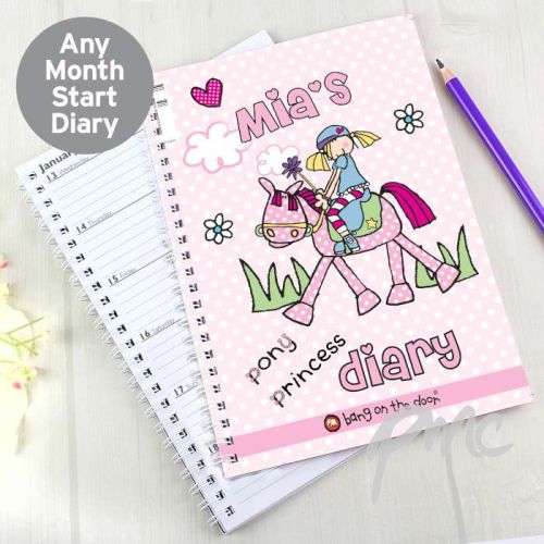 Personalised Bang on the Door Pony Girl A5 Diary