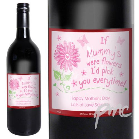 Personalised Id Pick You Red Wine with Gift Box