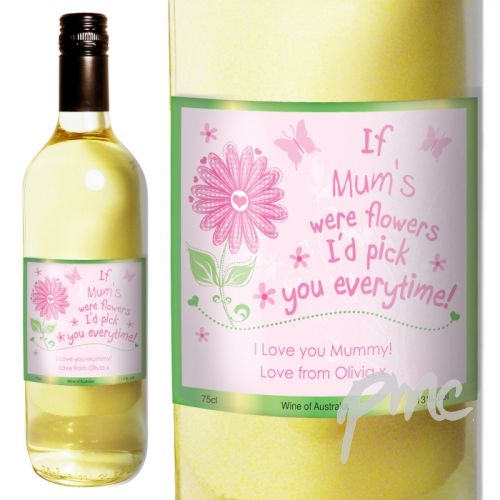 Personalised Id Pick You White Wine with Gift Box