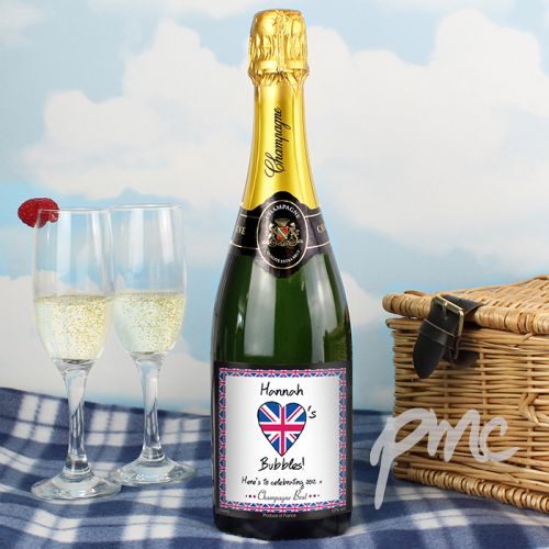 Personalised Union Jack Champagne