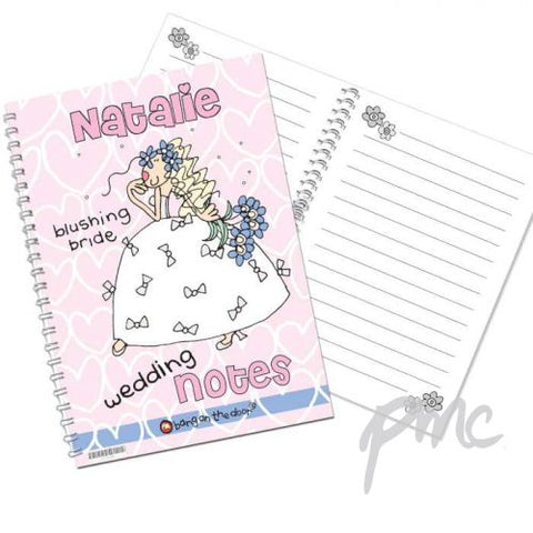 Personalised Bang on the Door Wedding Bride A5 Notebook