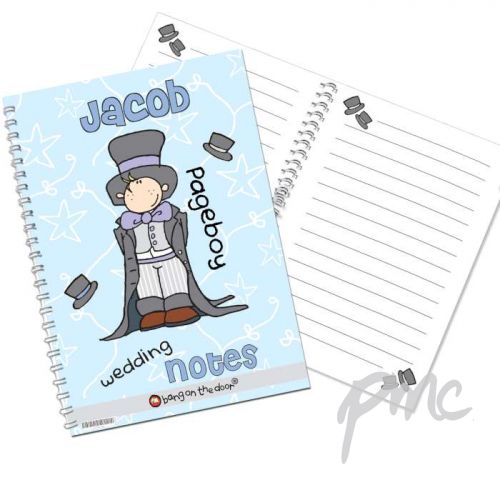 Personalised Bang on the Door Wedding Boys A5 Notebook