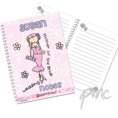 Personalised Bang on the Door Wedding Female A5 Notebook