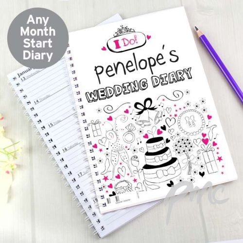 Personalised Wedding A5 Diary
