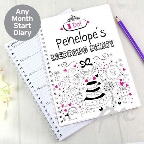 Personalised Wedding A5 Diary
