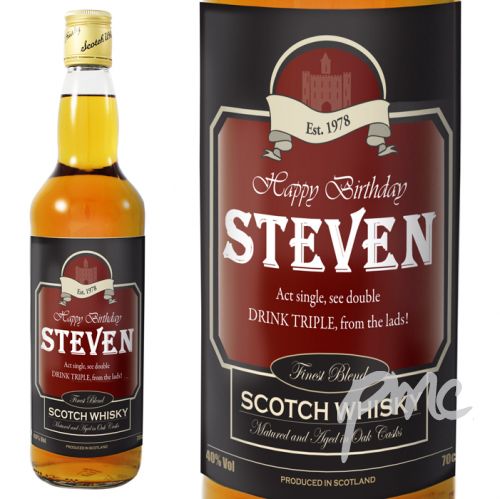 Personalised Happy Birthday Whisky with Gift Box