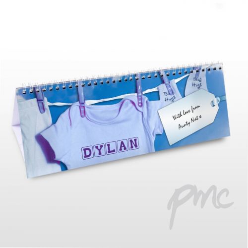 Personalised Baby Boy Desk Calendar