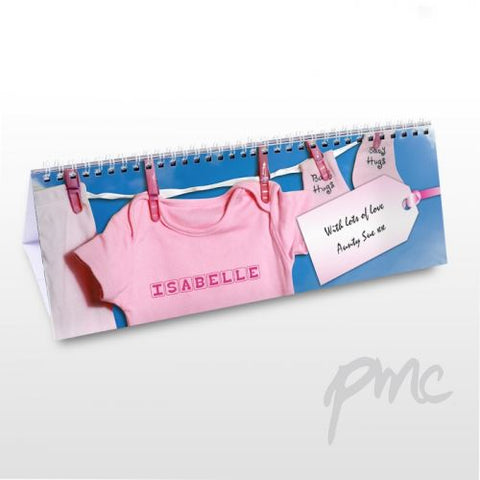 Personalised Baby Girl Desk Calendar