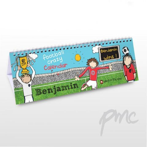 Personalised Bang On The Door Football Desk Calendar