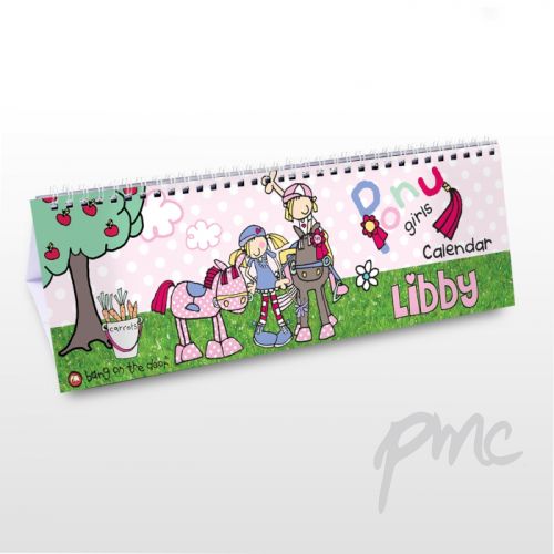 Personalised Bang On The Door Pony Desk Calendar