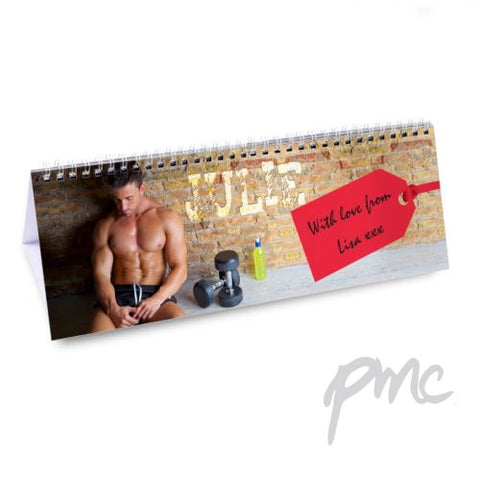 Personalised Hot Hunks Desk Calendar