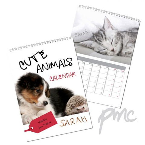 Personalised Cute Animals A4 Wall Calendar