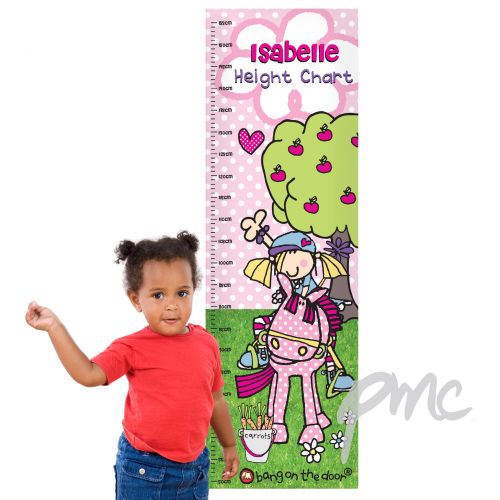 Personalised Bang on the Door Pony Girl Height Chart