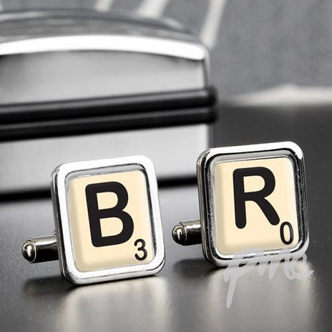 Personalised Initial and Age Cufflinks