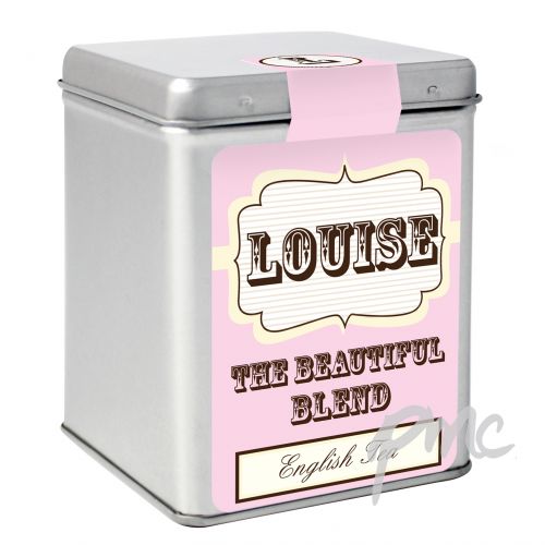 Personalised Pink Vintage Tea & Tin