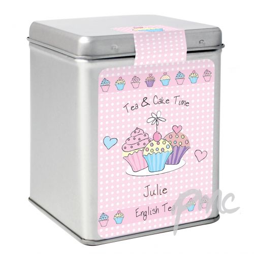 Personalised Cupcake Tea & Tin