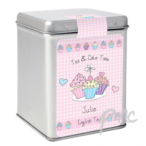 Personalised Cupcake Tea & Tin
