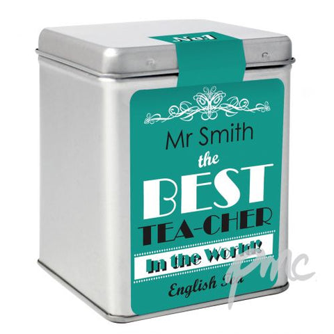 Personalised The Best Tea Slogan Tea & Tin