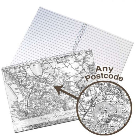 Personalised 1805 - 1874 Old Series Map A5 Notebook