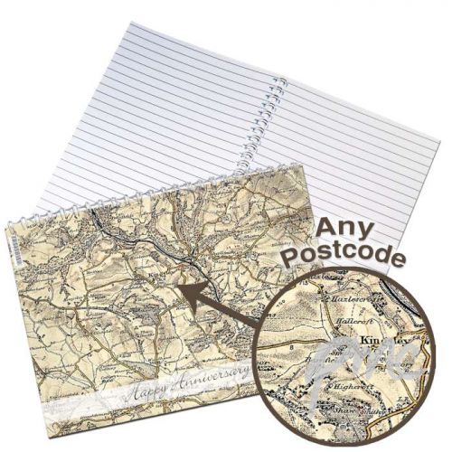 Personalised 1896 - 1904 Revised New Map A5 Notebook