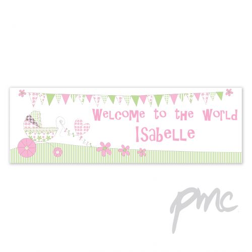 Personalised Bunting Pram Banner