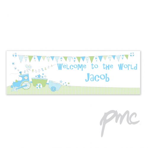 Personalised Bunting Train Banner