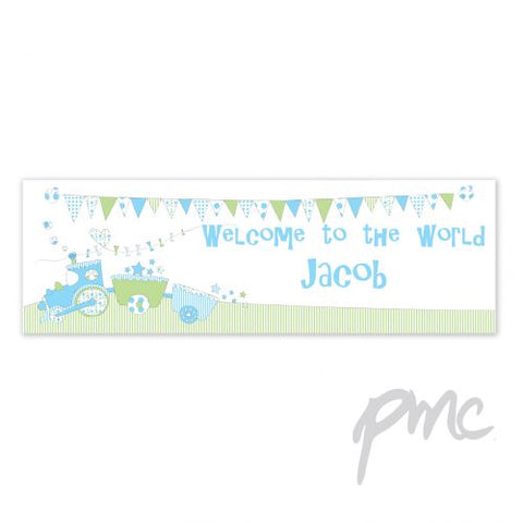 Personalised Bunting Train Banner