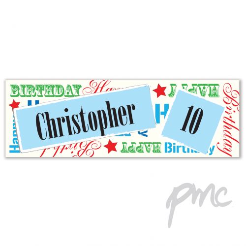 Personalised Male Birthday Age Banner