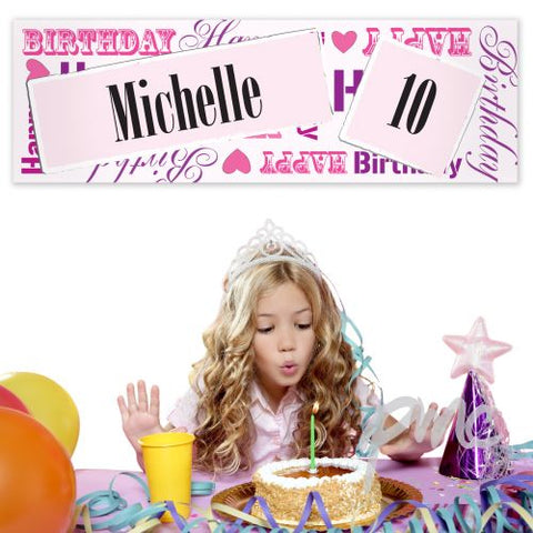 Personalised Female Birthday Age Banner