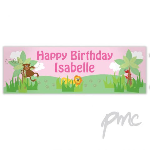 Personalised Girls Animal Banner