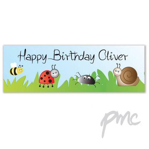 Personalised Birthday Bugs Banner