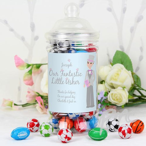 Personalised Fabulous Usher Milk Chocolate Balls Jar