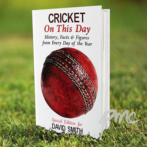 Personalised Cricket On This Day Book