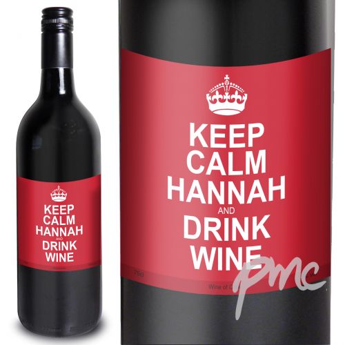 Personalised Keep Calm Red Wine