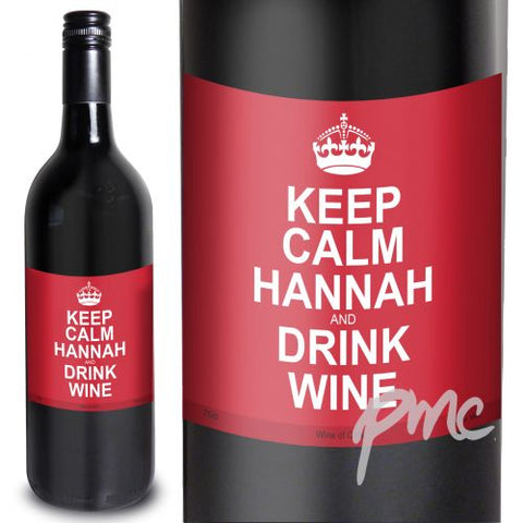 Personalised Keep Calm Red Wine