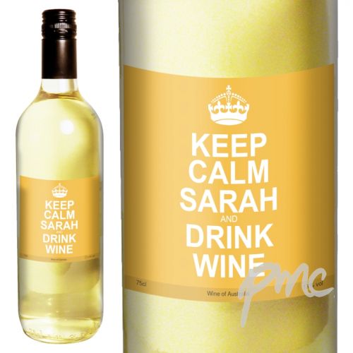Personalised Keep Calm White Wine