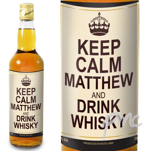 Personalised Keep Calm Whisky