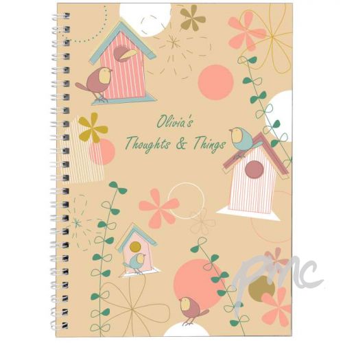 Personalised Spring Garden A5 Notebook