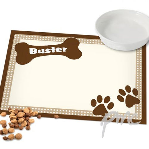 Personalised Brown Dotty Dog Placemat